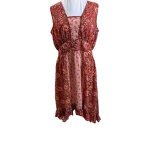 Fairycore Rockin C Women's Dress Size Medium Floral Western Peasant CottageCore